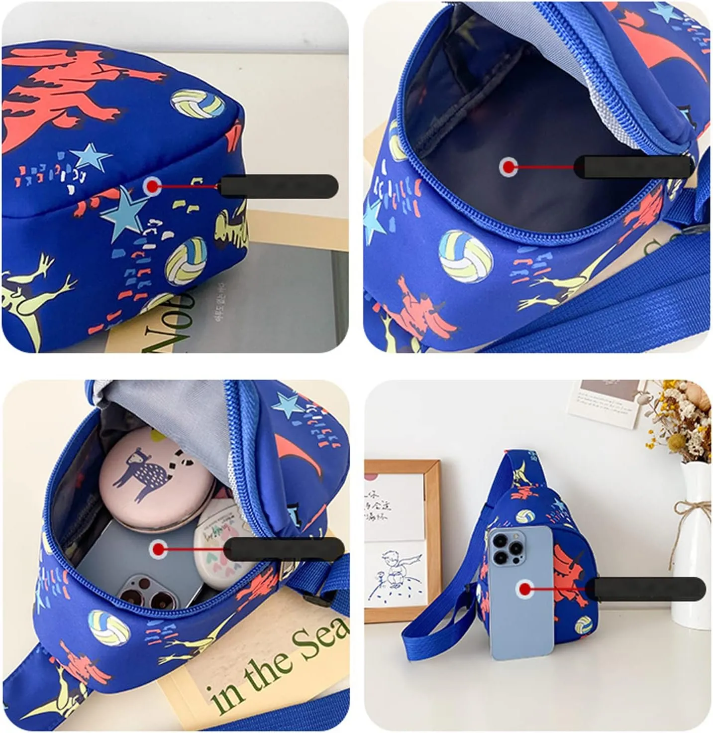 Ralcosuss Kids Cute Animal Dinosaur Unicorn Crossbody Chest Sling Bag Shoulder Bag for Girls Boys