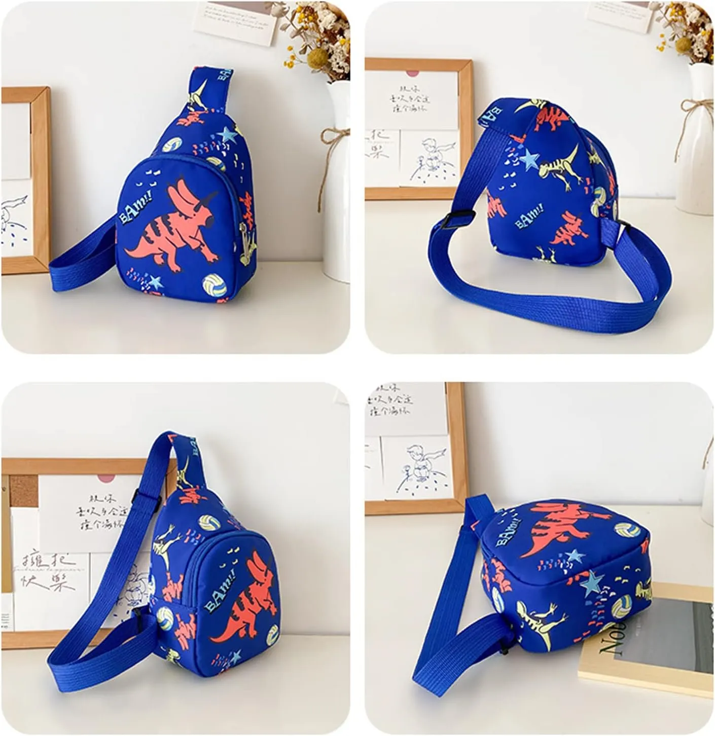 Ralcosuss Kids Cute Animal Dinosaur Unicorn Crossbody Chest Sling Bag Shoulder Bag for Girls Boys