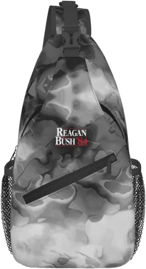 Reagan Bush 84 Sling Bag Crossbody Backpack Shoulder Casual Daypack Bag for Men Women