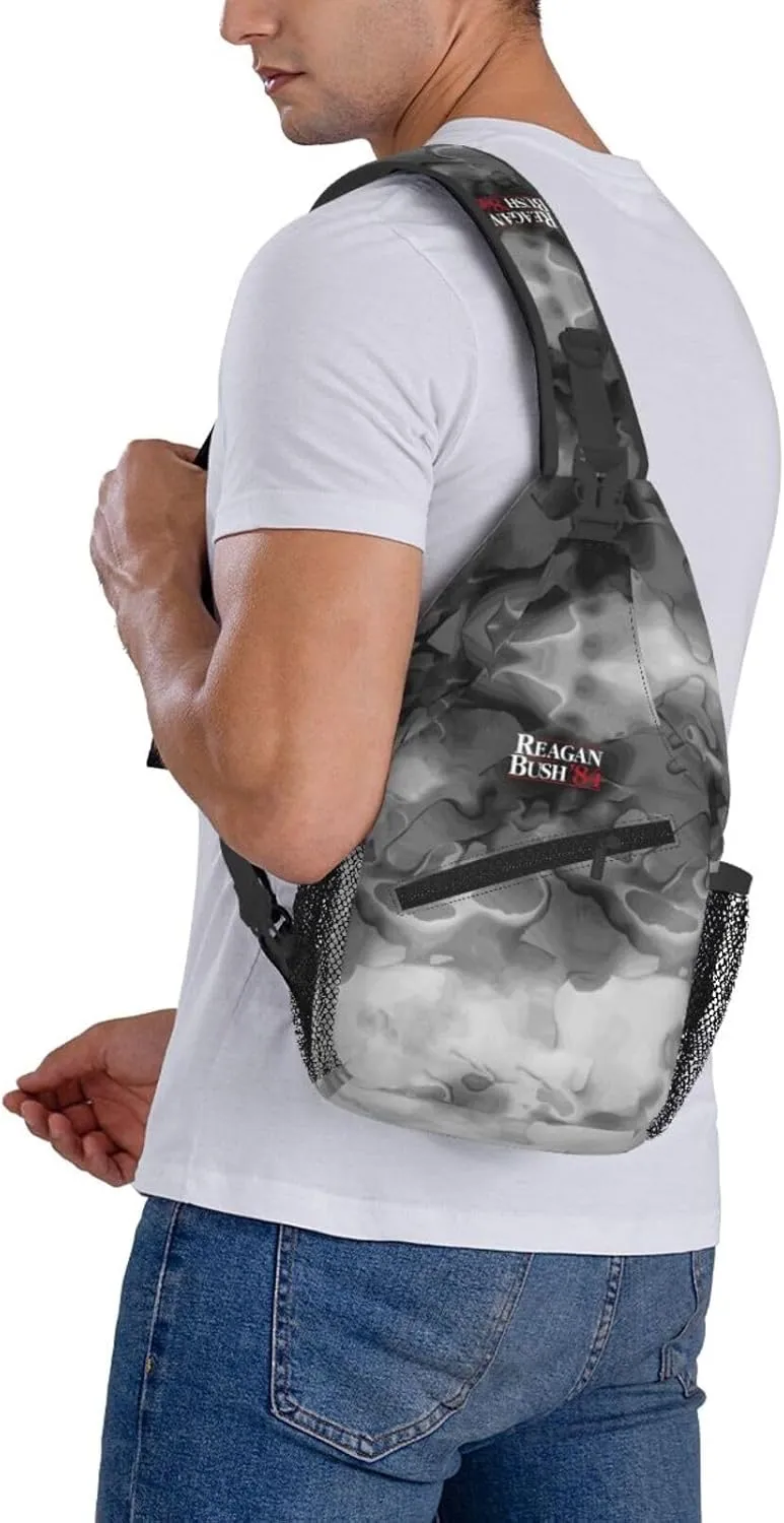 Reagan Bush 84 Sling Bag Crossbody Backpack Shoulder Casual Daypack Bag for Men Women
