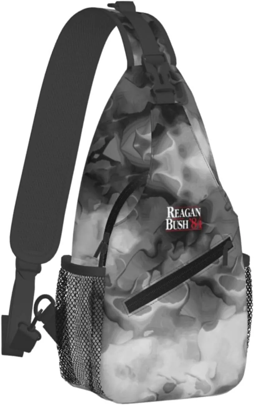 Reagan Bush 84 Sling Bag Crossbody Backpack Shoulder Casual Daypack Bag for Men Women