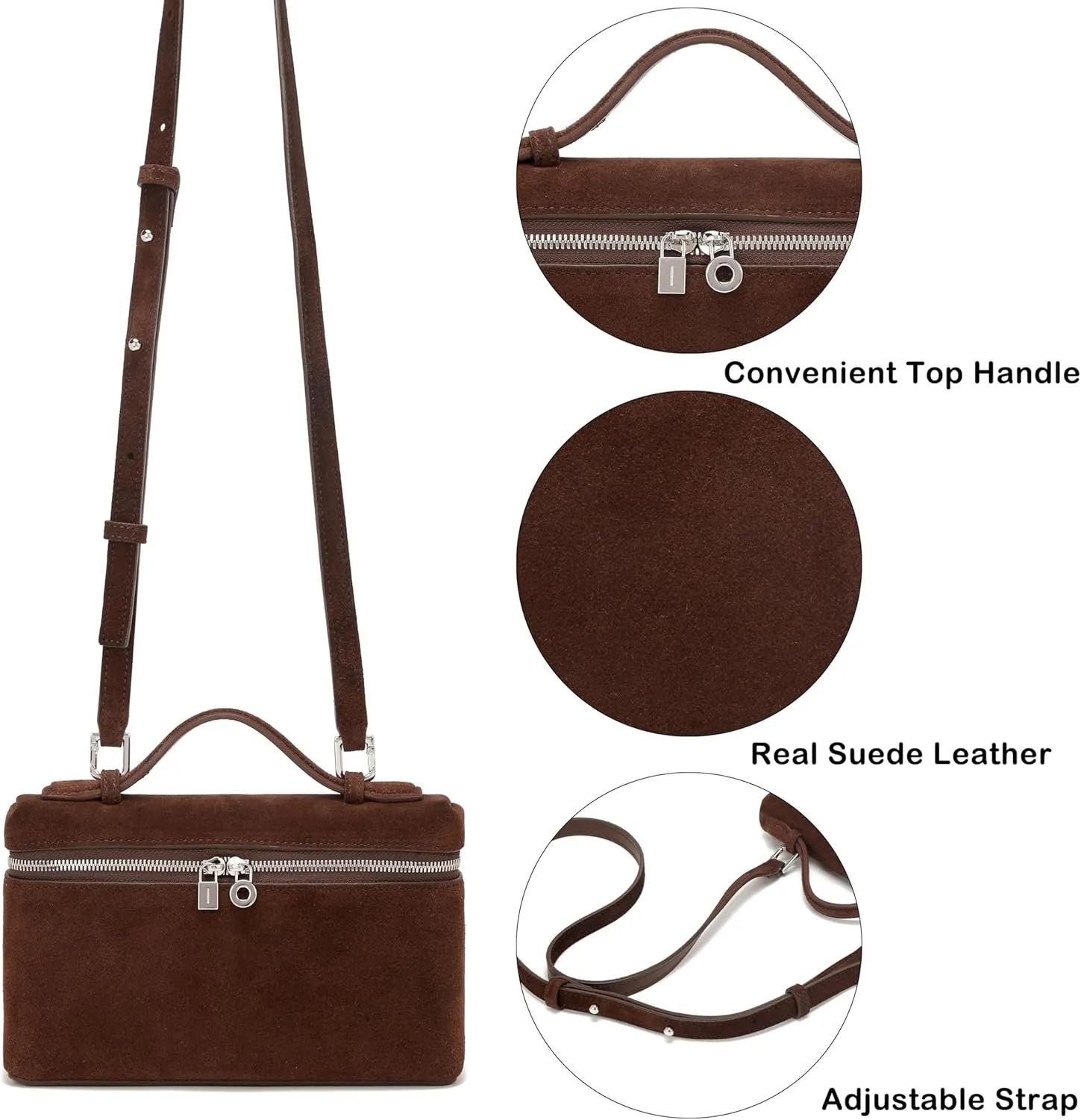 Rejolly Crossbody Bag for Women Small Top-Handle Pouch Purse Designer Shoulder Handbag Quiet Luxury Leather Trendy Purse