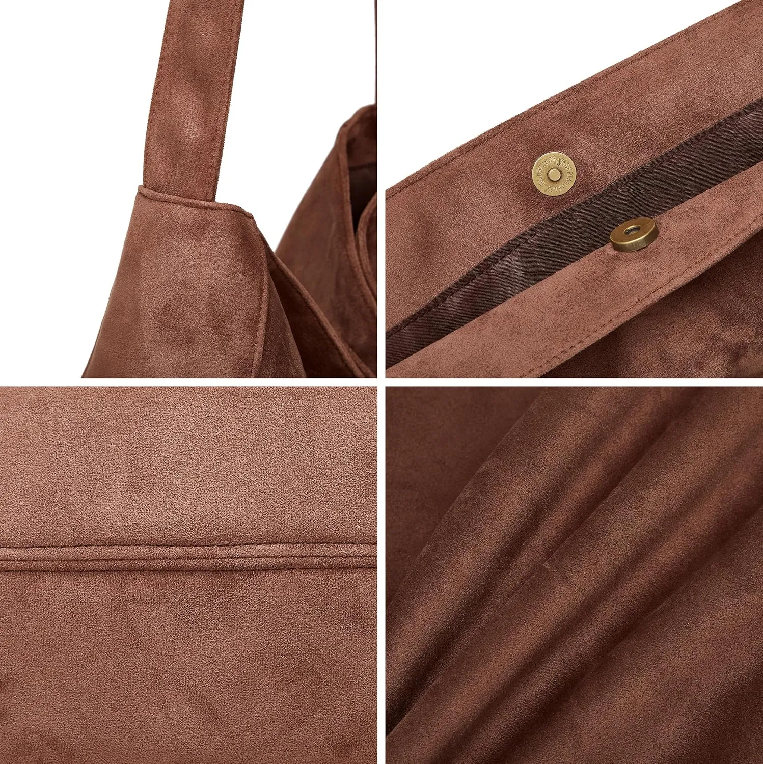Retro Hobo Bags for Women Large Tote Bag for Women Suede Shoulder Bag Slouchy Bucket Bag Hobo Purse Travel Tote 2024
