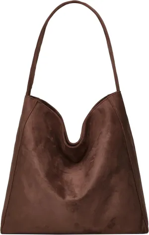 Retro Hobo Bags for Women Large Tote Bag for Women Suede Shoulder Bag Slouchy Bucket Bag Hobo Purse Travel Tote 2024