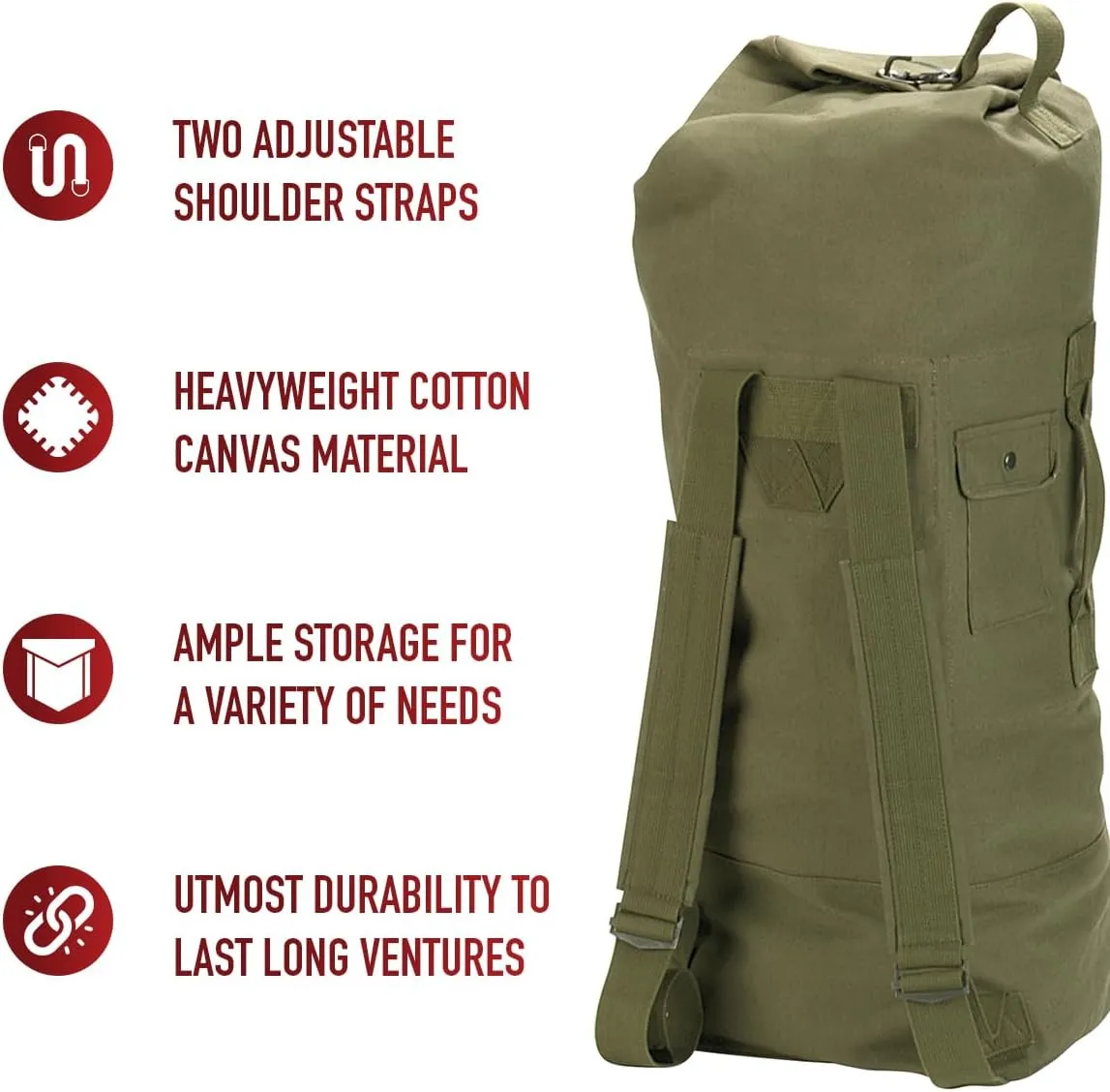Rothco Men's Double Strap Duffle Bag