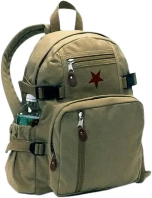 Rothco Vintage Canvas Compact Backpack (Khaki)