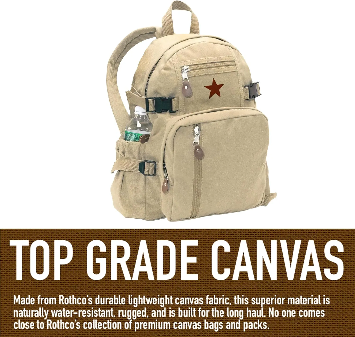 Rothco Vintage Canvas Mini Backpack, Woodland