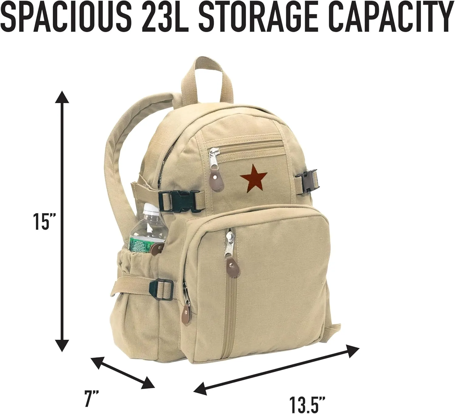 Rothco Vintage Canvas Mini Backpack, Woodland