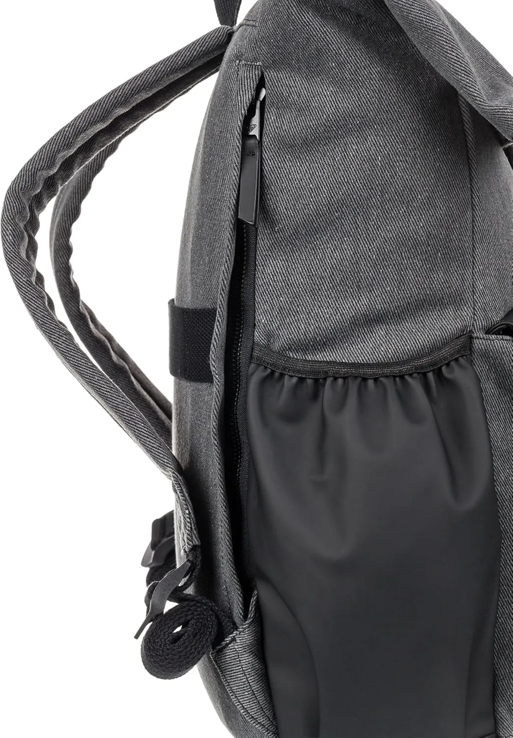 Roxy Women's Large Melting Spot Backpack with Padded Shoulder Straps and Exterior Storage, Anthracite (Roll Top), 13L