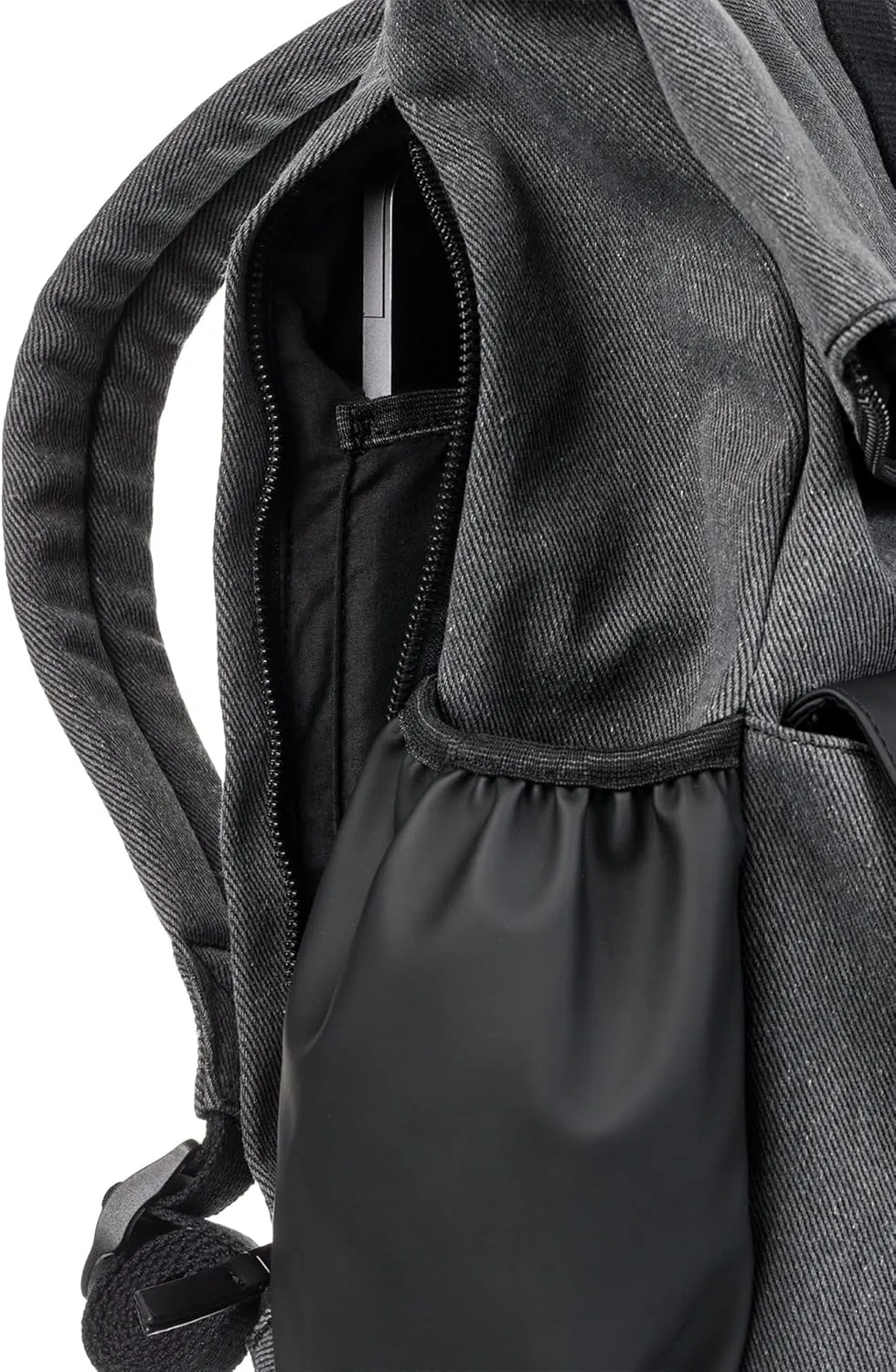 Roxy Women's Large Melting Spot Backpack with Padded Shoulder Straps and Exterior Storage, Anthracite (Roll Top), 13L