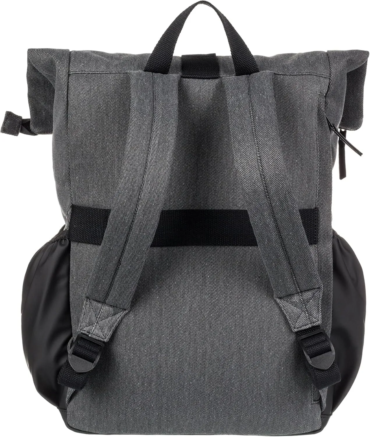 Roxy Women's Large Melting Spot Backpack with Padded Shoulder Straps and Exterior Storage, Anthracite (Roll Top), 13L