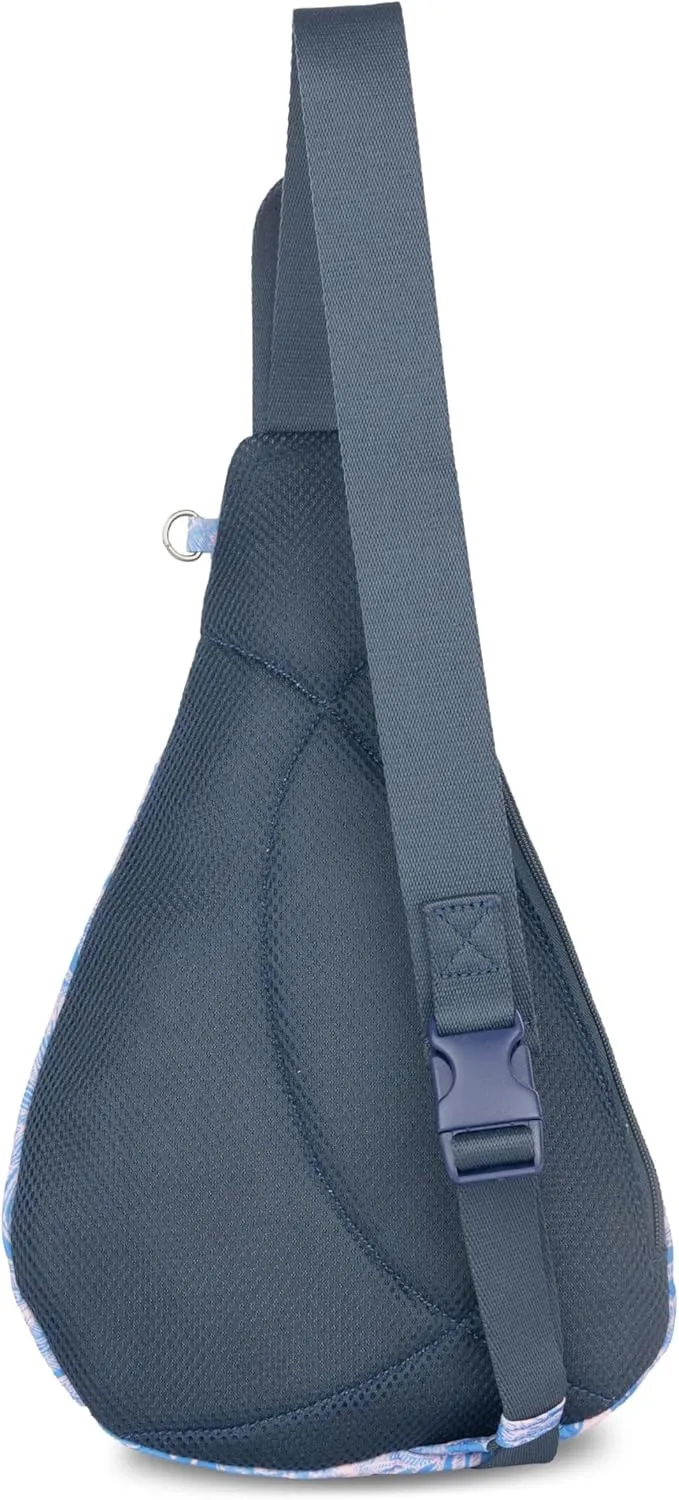 Sakroots Women's Go Sling Backpack, Bubblegum Wildlife, 9IN x 6IN x 15IN
