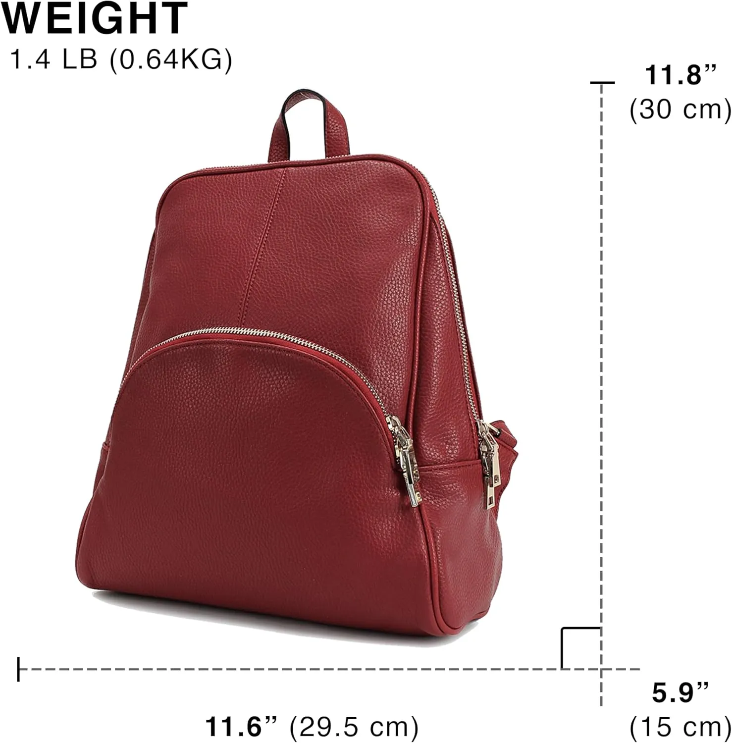 Scarleton Backpack Purse for Women, Purses for Women, Women Backpack Purse, Top Handle Mini Backpack, Travel Backpack, H160810 - Red