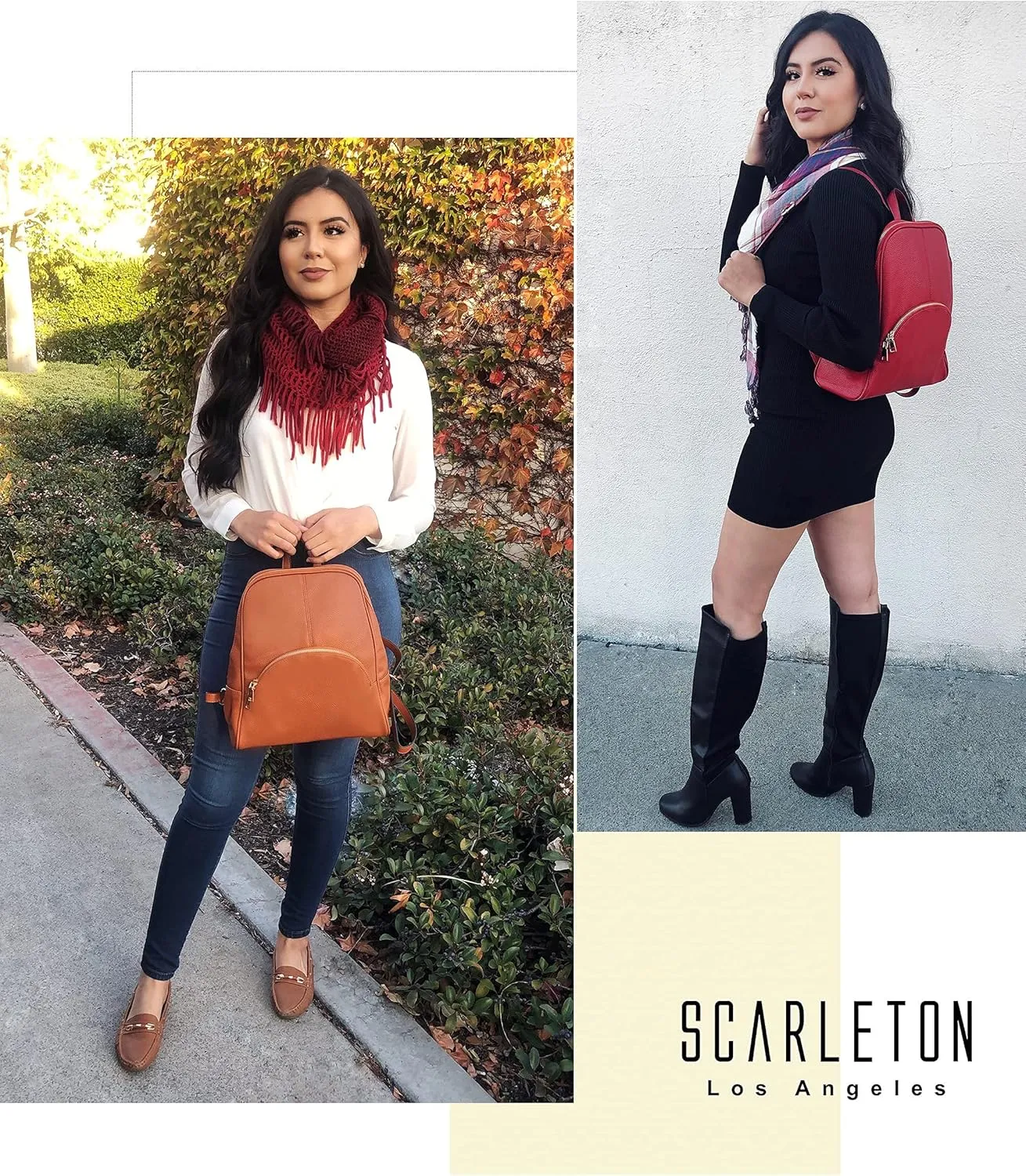 Scarleton Backpack Purse for Women, Purses for Women, Women Backpack Purse, Top Handle Mini Backpack, Travel Backpack, H160810 - Red