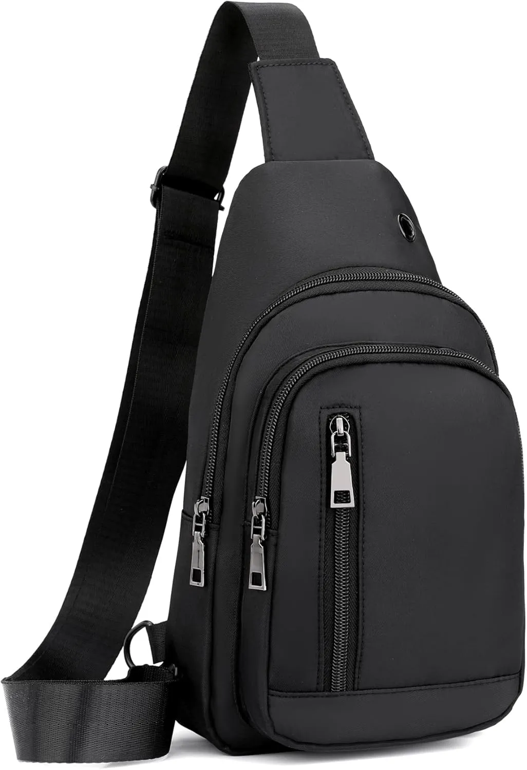Seoky Rop Sling Bag Crossbody Backpack for Men Women Small Purse Chest Shoulder Bag for Travel Hiking Daypack Black
