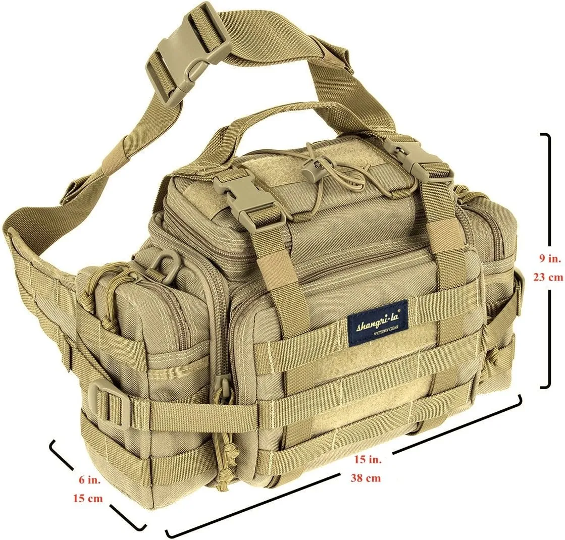 SHANGRI-LA Tactical Range Bag Outdoor Sling Backpack Hiking Fanny Waist Pack