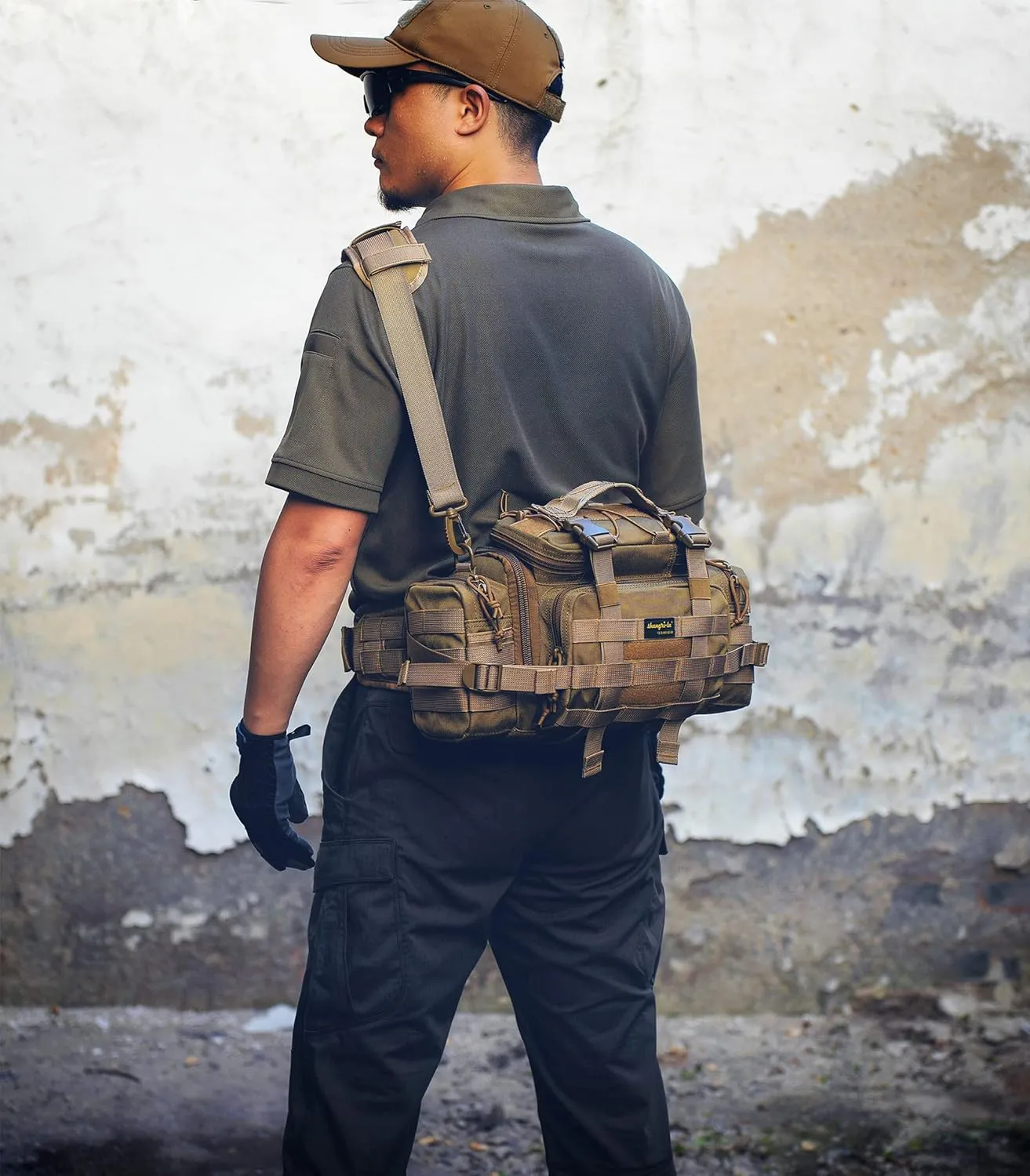 SHANGRI-LA Tactical Range Bag Outdoor Sling Backpack Hiking Fanny Waist Pack