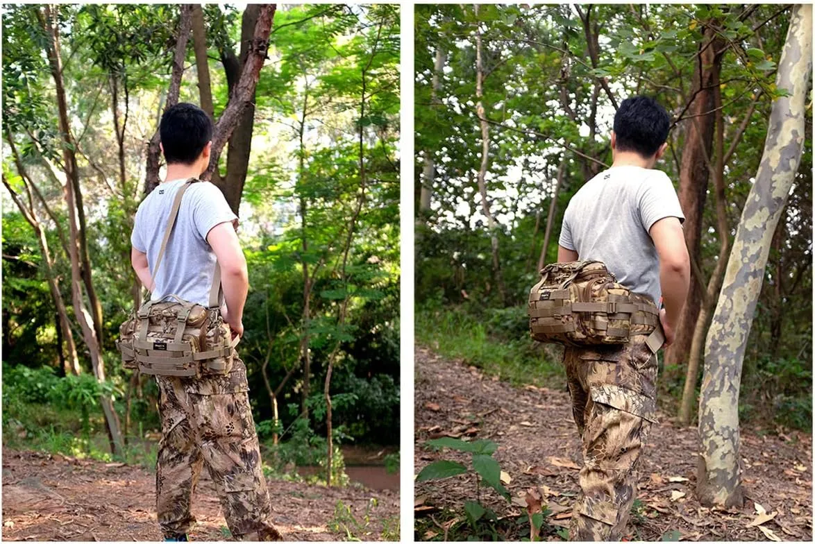 SHANGRI-LA Tactical Range Bag Outdoor Sling Backpack Hiking Fanny Waist Pack