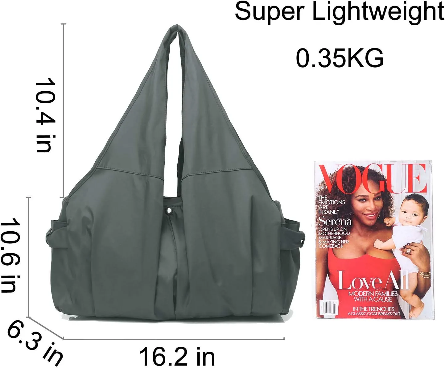 Shoulder Bag for Women, Waterproof Shopping Lightweight Work Purse and Handbag Travel Tote Oxford Nylon Large Capacity Hobo