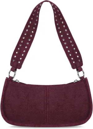 Shoulder Bags for Women Y2k Purse and Handbags Retro Studded Crossbody Bag Small Shoulder Purse Leather Hobo Handbag