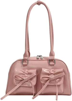 Shoulder Bags for Women Y2k Small Shoulder Bag Red Purse Burgundy Purse Coquette Bow Purse Trendy Red Shoulder Ba