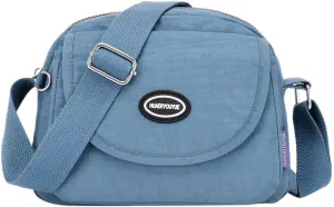 Shoulder Handbag Shopping Nylon Daily Women Bag Elegant Messenger Bags Mens Messenger Bags (Light blue, One Size)