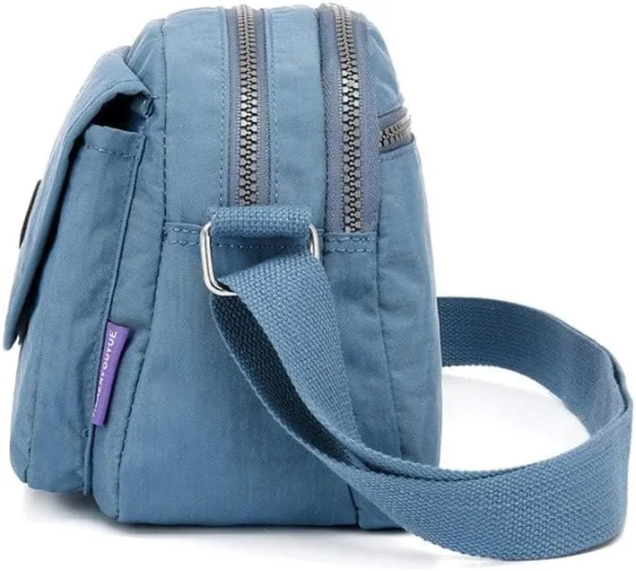 Shoulder Handbag Shopping Nylon Daily Women Bag Elegant Messenger Bags Mens Messenger Bags (Light blue, One Size)