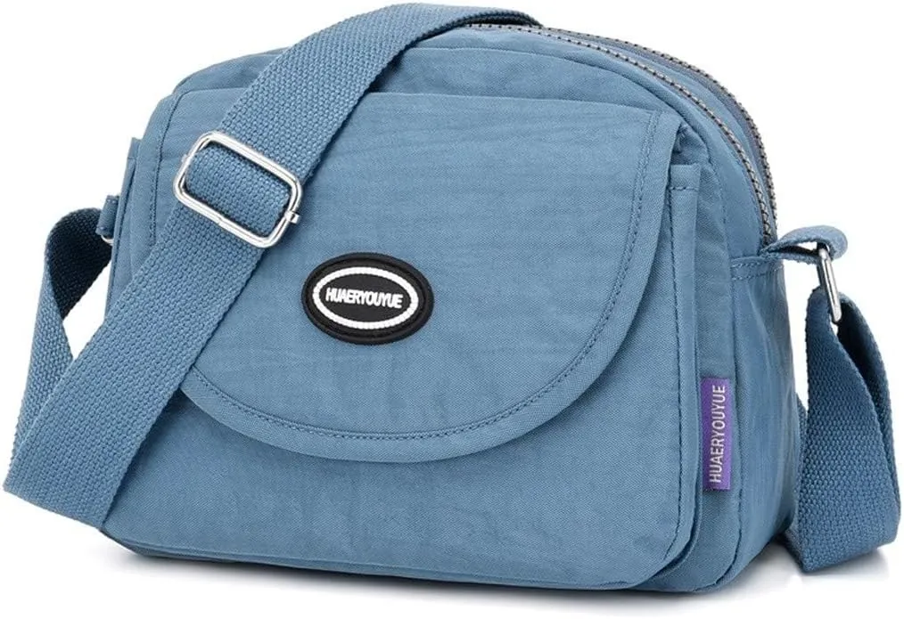 Shoulder Handbag Shopping Nylon Daily Women Bag Elegant Messenger Bags Mens Messenger Bags (Light blue, One Size)