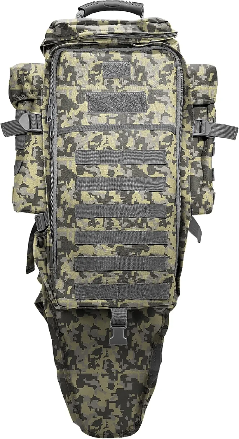 Silfrae Tactical Rifle Backpack Long Rifle Bag Molle Military Backpack for Trekking Hunting Camping