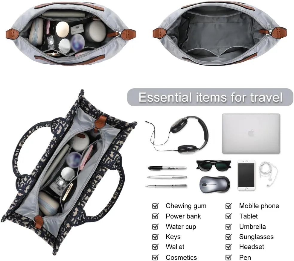 Silk fabric Handbag Organizers Tote bag Organizer handbag Organizer Storage bag