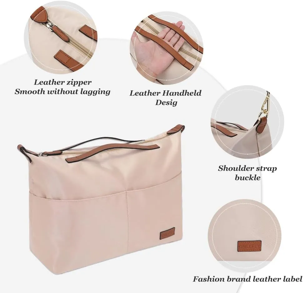 Silk fabric Handbag Organizers Tote bag Organizer handbag Organizer Storage bag