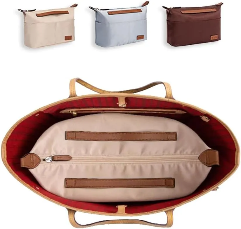 Silk fabric Handbag Organizers Tote bag Organizer handbag Organizer Storage bag