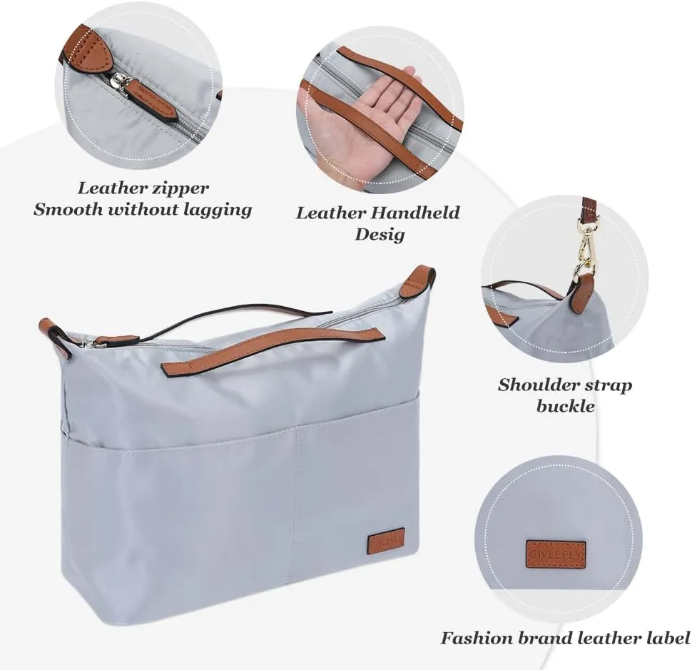 Silk fabric Handbag Organizers Tote bag Organizer handbag Organizer Storage bag