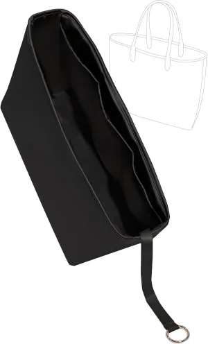 Silk Purse Organizer for Anjou Mini/PM/GM,Insert Bag in Bag,Luxury Handbag Tote Lining Bag Shapers(PM,Black)
