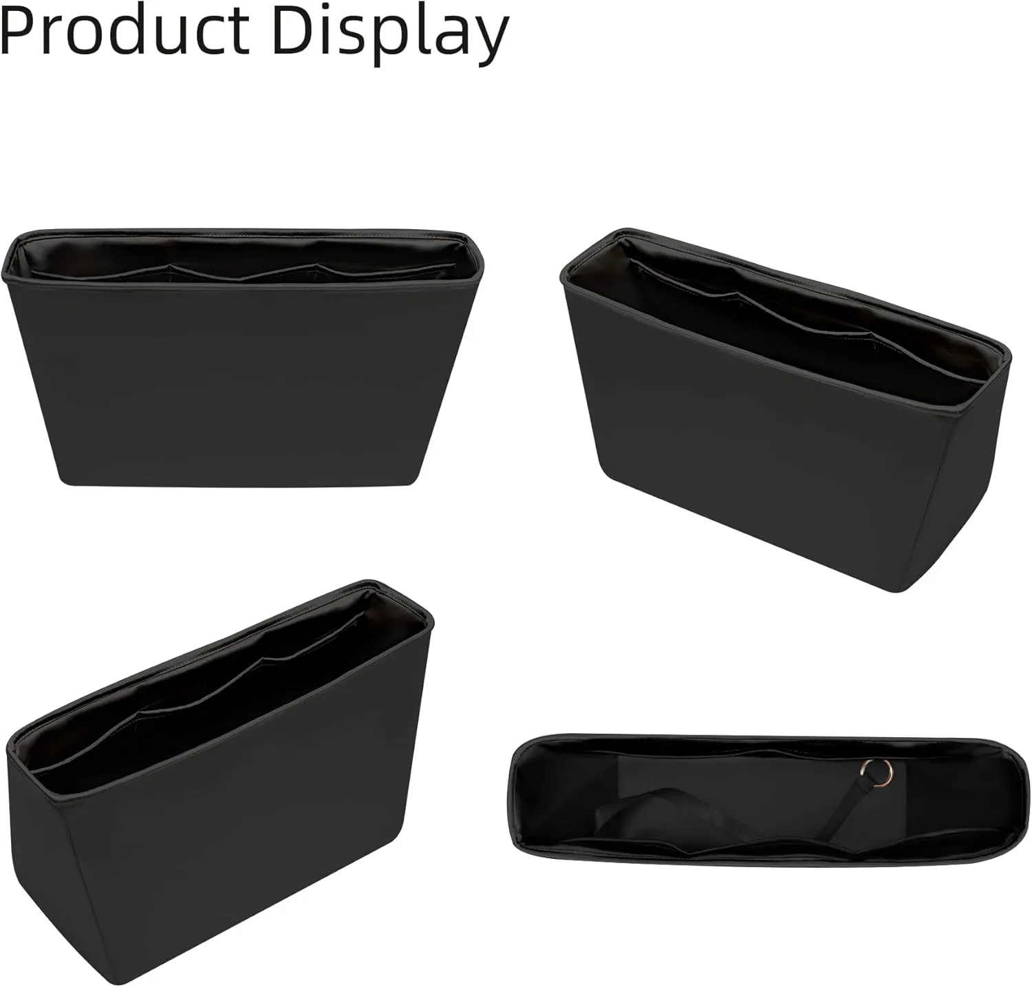 Silk Purse Organizer for Anjou Mini/PM/GM,Insert Bag in Bag,Luxury Handbag Tote Lining Bag Shapers(PM,Black)
