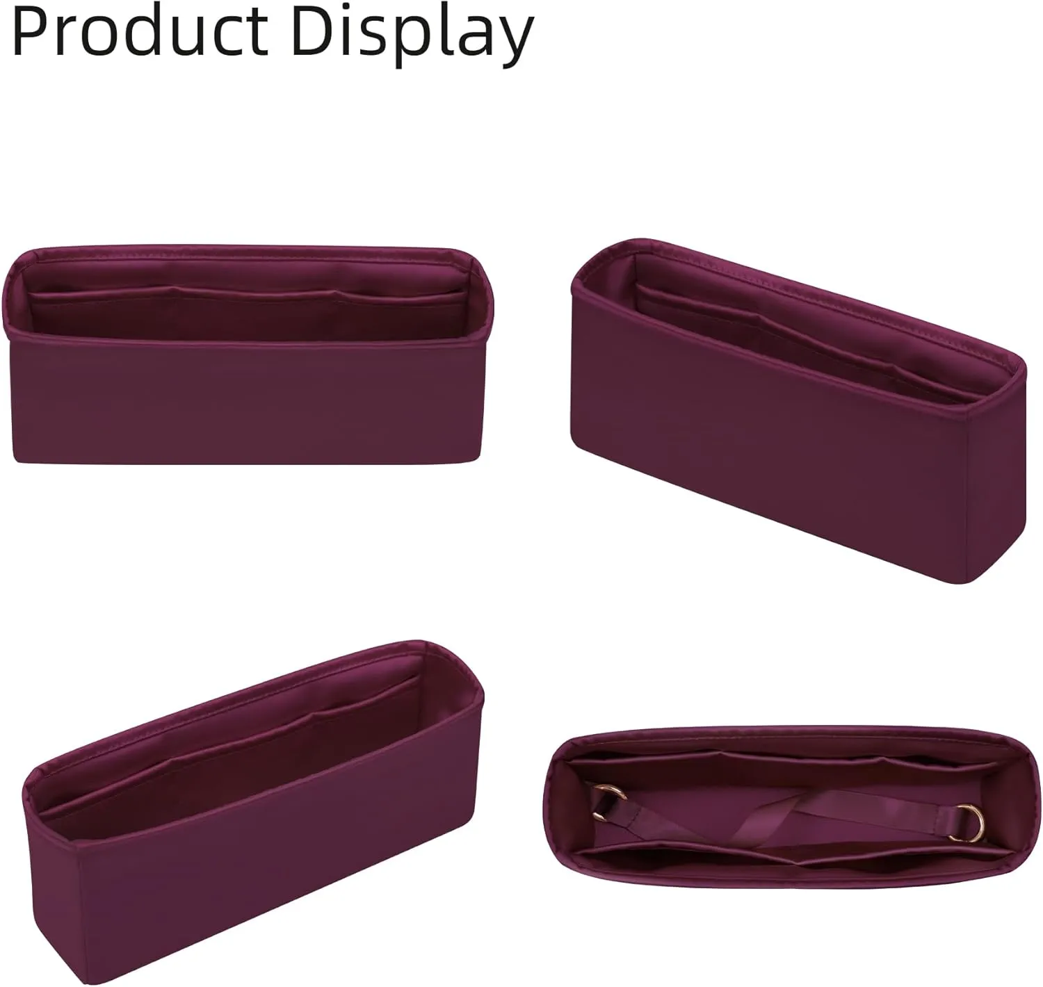 Silk Purse Organizer for Chanel Classic Flap Square/Mini/Small/Medium/Jumbo/Maxi,Insert Bag in Bag,Luxury Handbag Tote Lining Bag Shapers(CF Jumbo 30,Fuchsia)