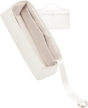 Silk Purse Organizer for Extra Pocket L19/L27,Insert Bag in Bag,Luxury Handbag Tote Lining Bag Shapers(L19,Craie)