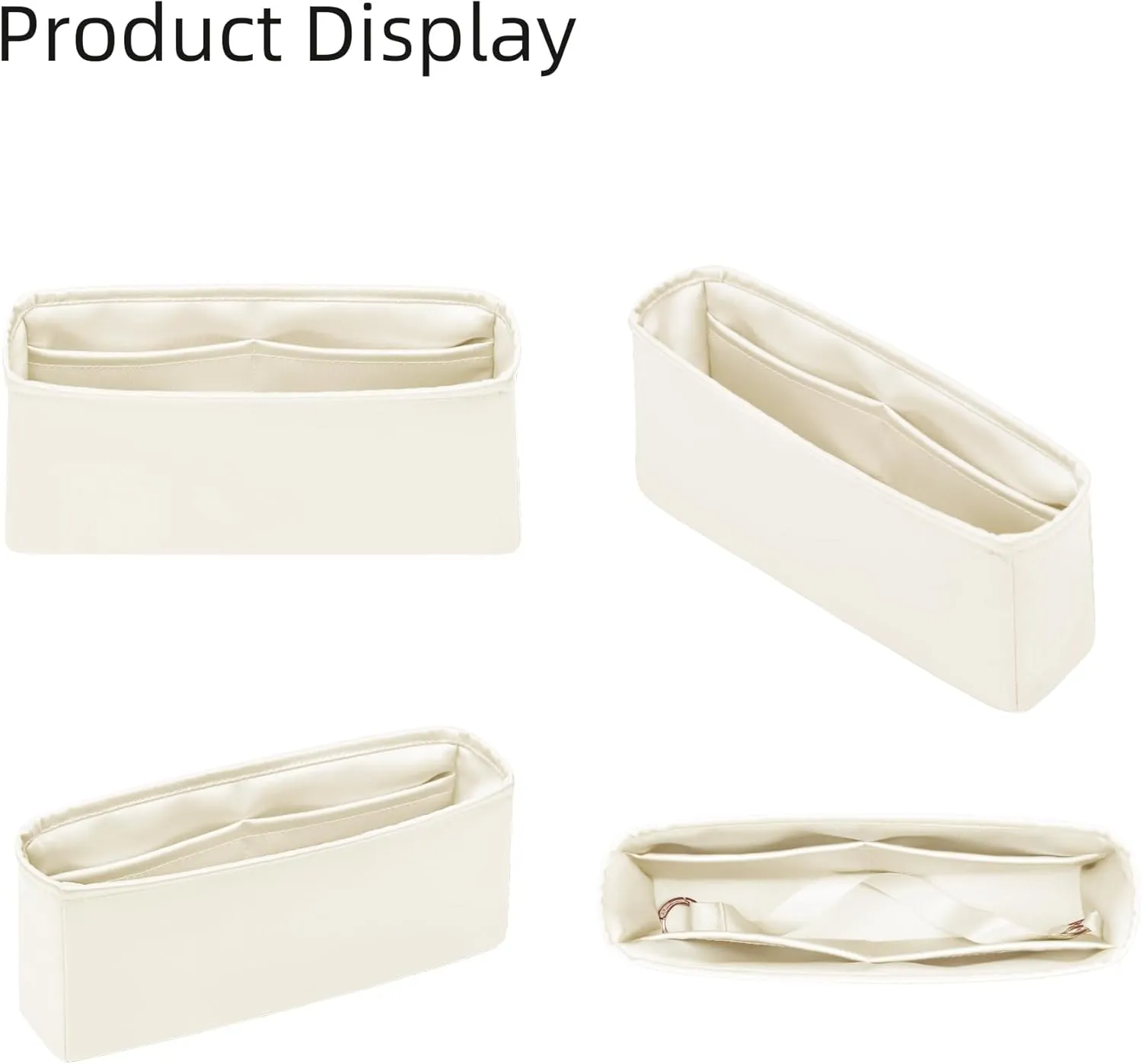 Silk Purse Organizer for Kelly Danse,Insert Bag in Bag,Luxury Handbag Tote Lining Bag Shapers(Danse22,Craie)