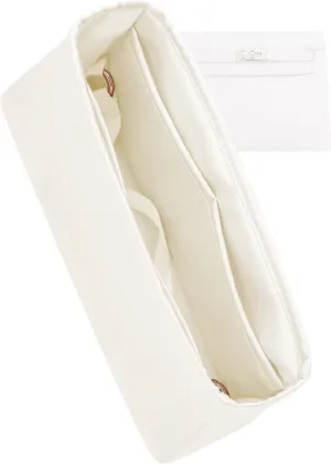 Silk Purse Organizer for Kelly Danse,Insert Bag in Bag,Luxury Handbag Tote Lining Bag Shapers(Danse22,Craie)