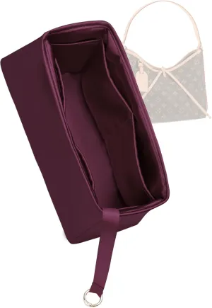 Silk Purse Organizer for LV Carryall - PM/MM Insert Bag in Bag, Luxury Handbag Tote Lining - Fuchsia