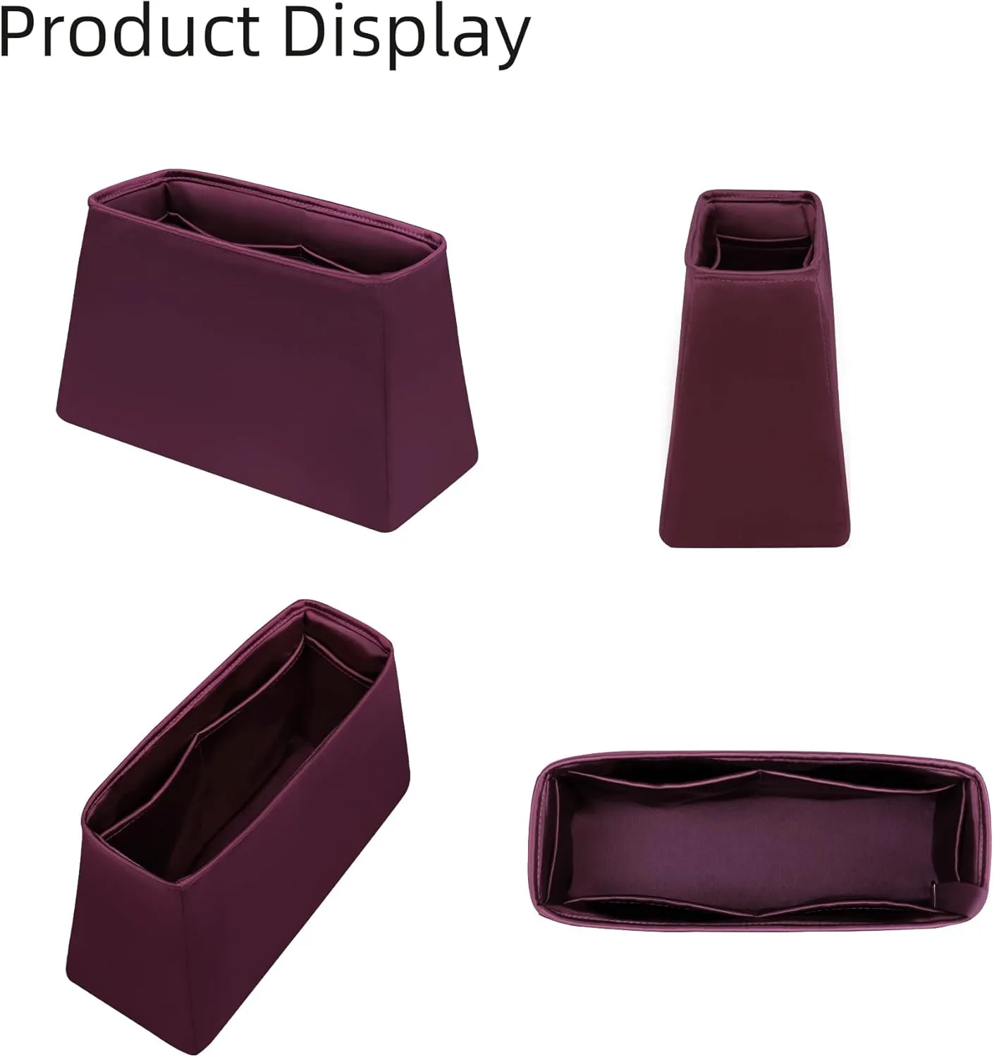 Silk Purse Organizer for LV Carryall - PM/MM Insert Bag in Bag, Luxury Handbag Tote Lining - Fuchsia