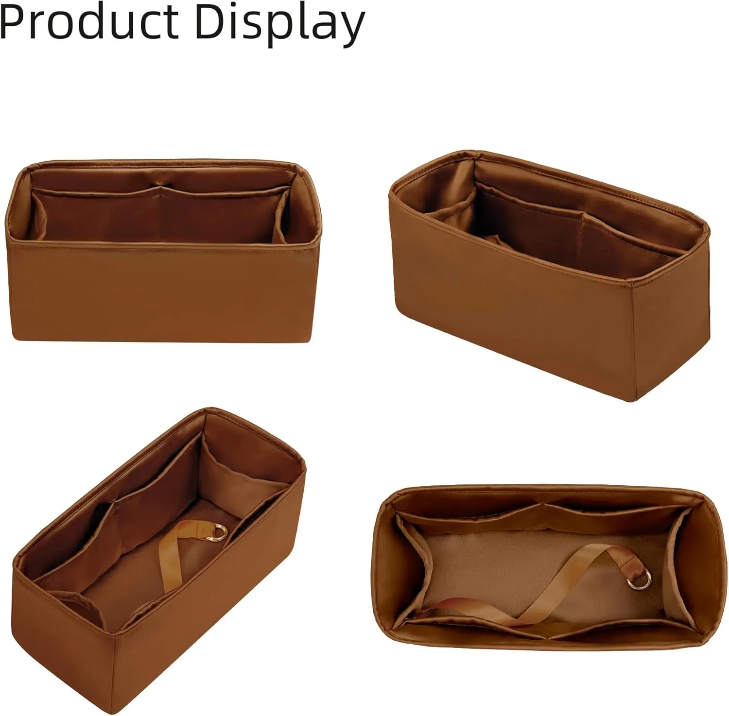 Silk Purse Organizer for Puzzle Mini/Small/Medium/Large,Insert Bag in Bag,Luxury Handbag Tote Lining Bag Shapers(Gold,Medium)