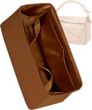 Silk Purse Organizer for Puzzle Mini/Small/Medium/Large,Insert Bag in Bag,Luxury Handbag Tote Lining Bag Shapers(Gold,Medium)
