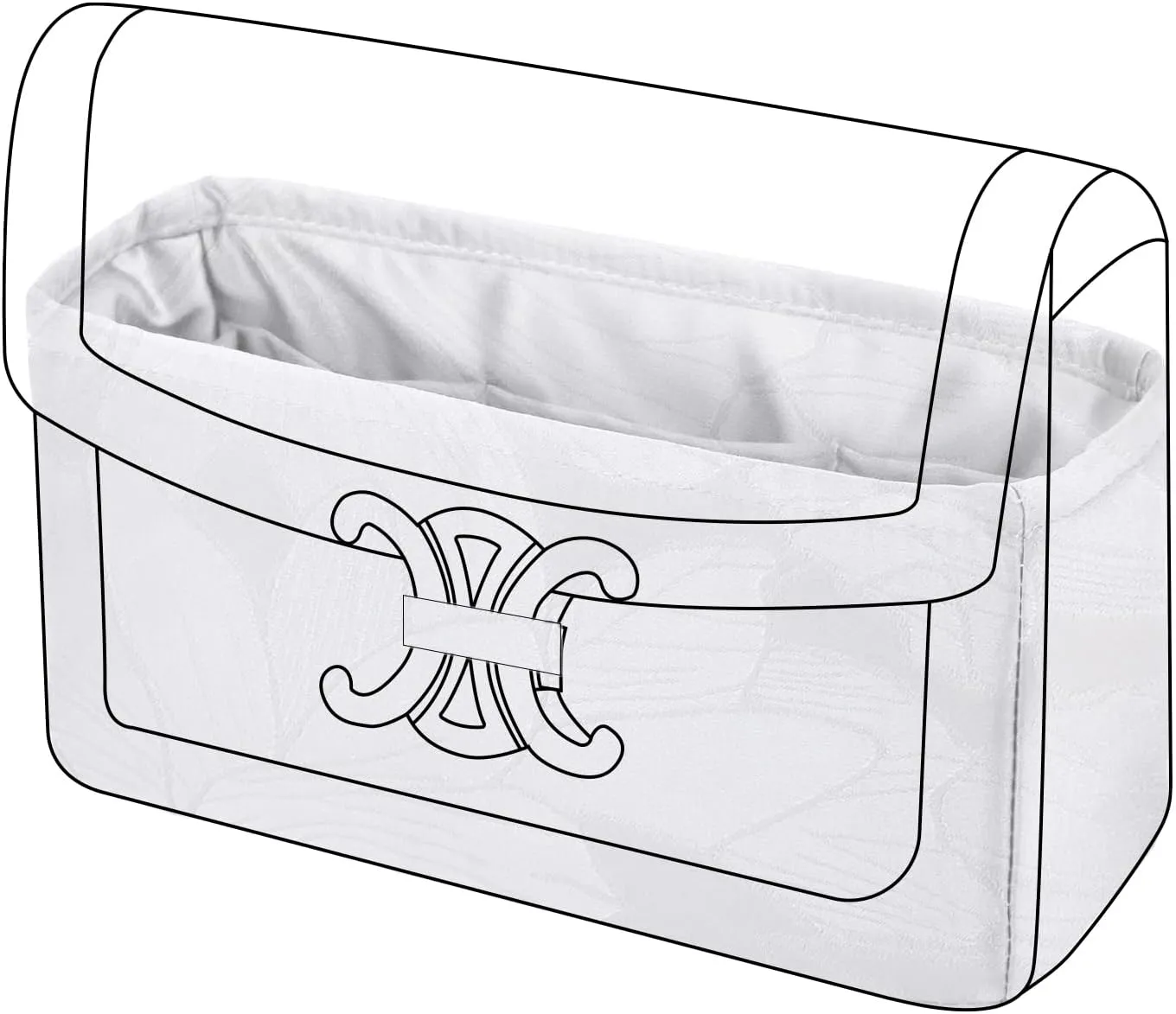 Silk Purse Organizer Insert fits Celine Triomphe Bags, Silky Smooth Bag Organizer Storage, Large Capacity Inner Bag, Luxury Handbag Tote Shaper (Teen, Snowflake)