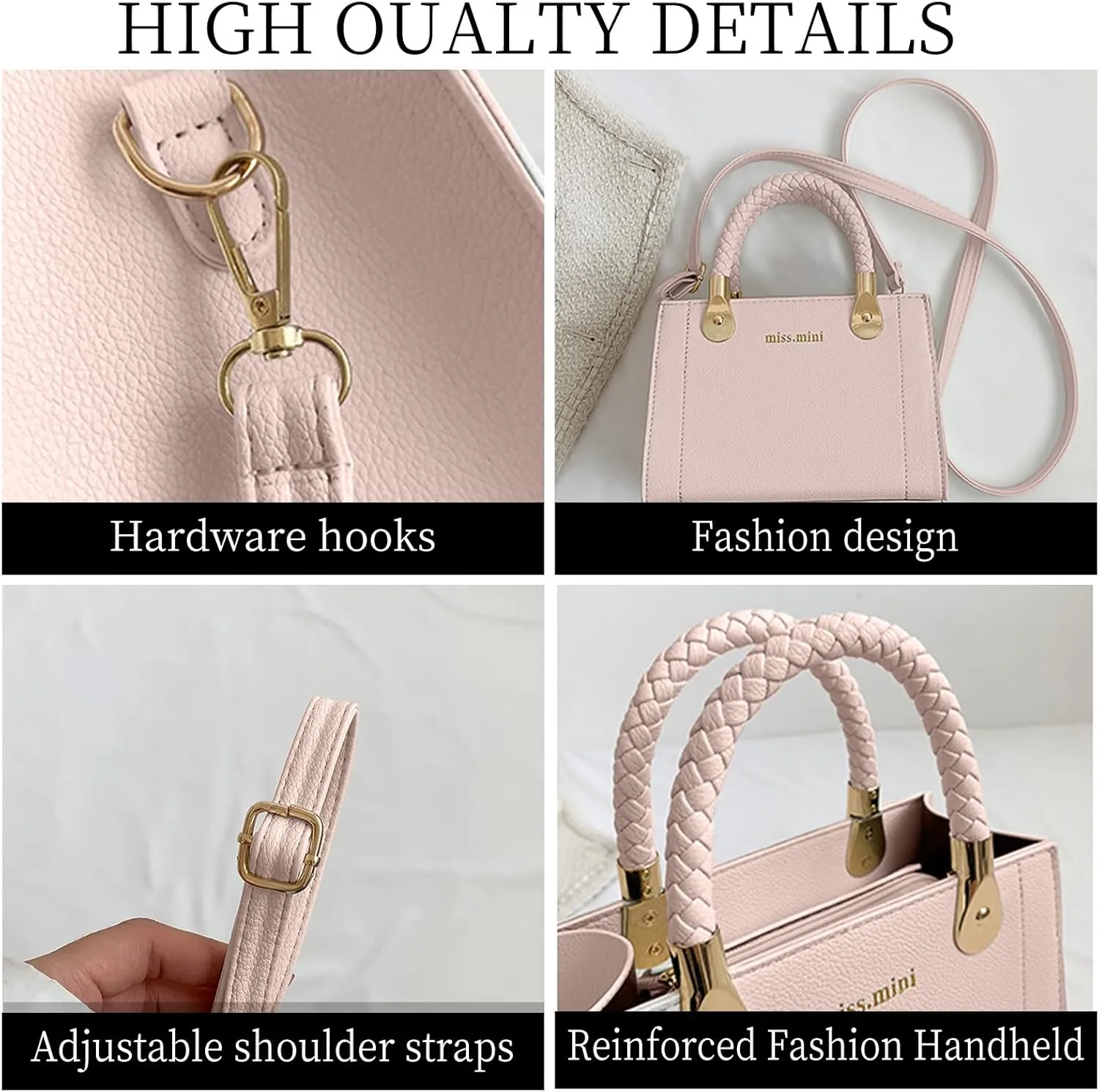 Simplicity Tote Bag for Women,Small Crossbody Bags for Women with Woven Handle Suitable For Party, Work, Leisure