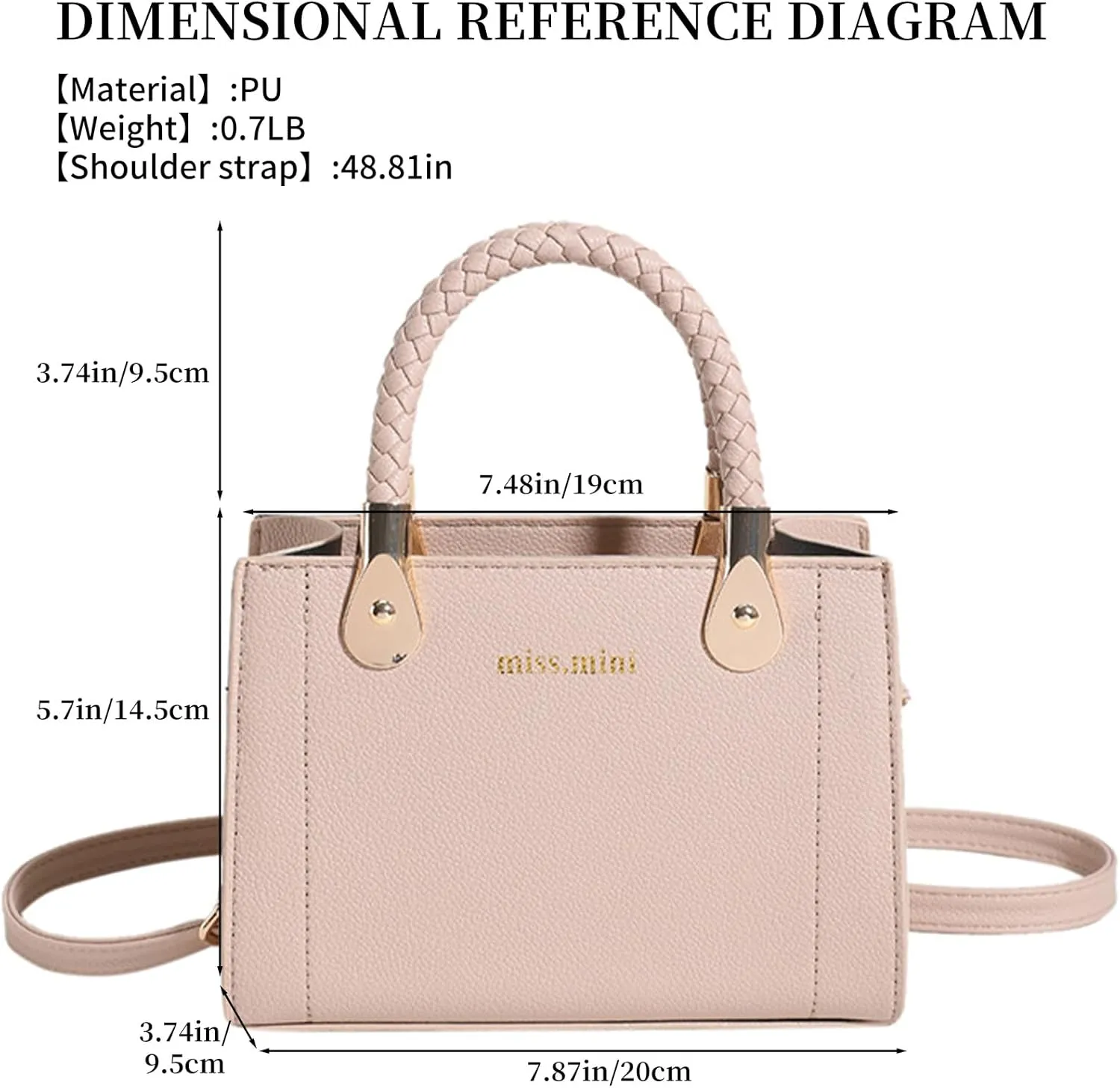 Simplicity Tote Bag for Women,Small Crossbody Bags for Women with Woven Handle Suitable For Party, Work, Leisure