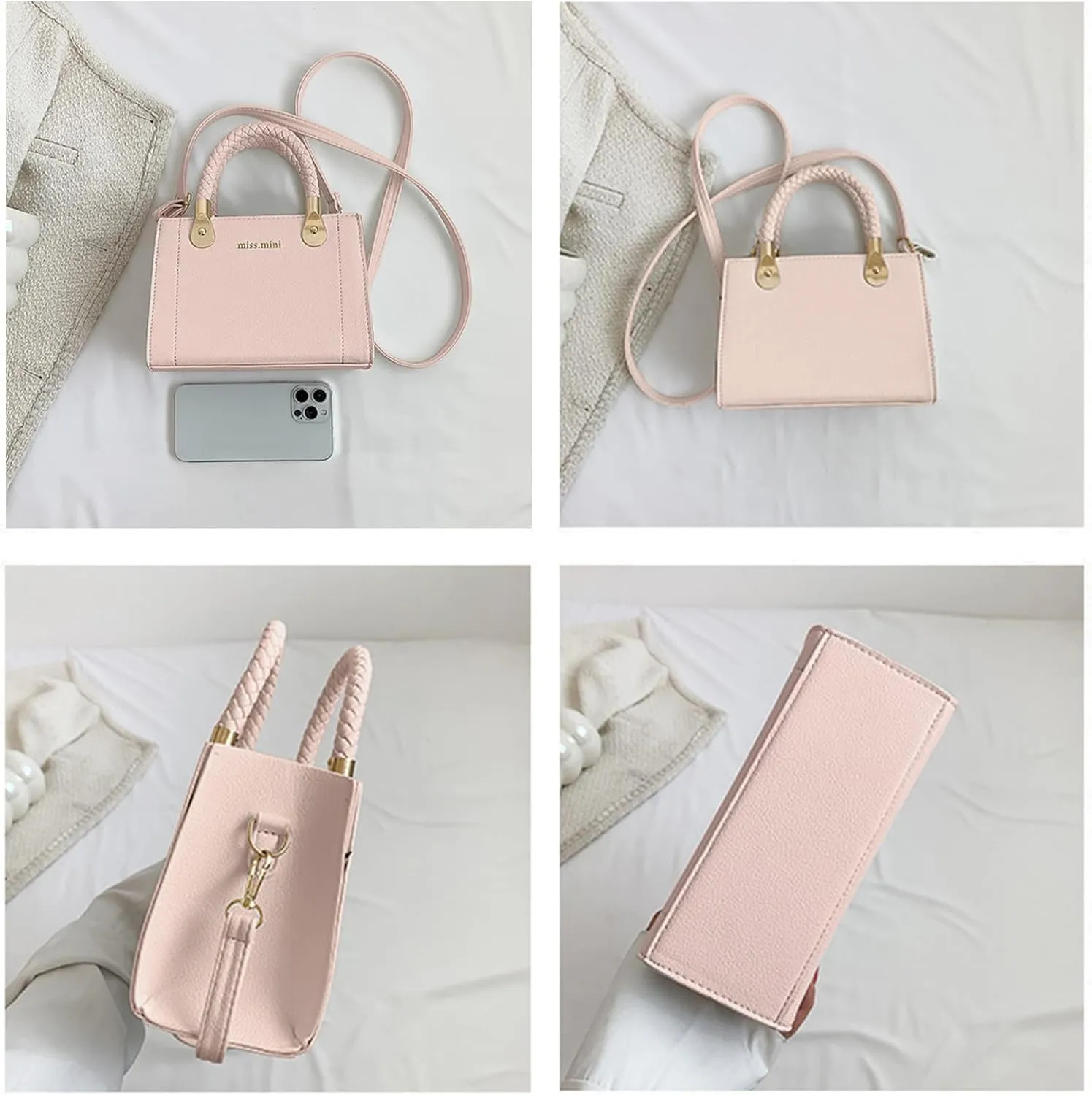 Simplicity Tote Bag for Women,Small Crossbody Bags for Women with Woven Handle Suitable For Party, Work, Leisure