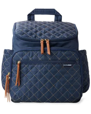 Skip Hop Diaper Bag Backpack: Forma, Multi-Function Baby Travel Bag with Changing Pad & Stroller Attachment, Navy