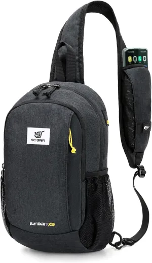SKYSPER Sling Backpack with RFID Pocket Lightweight Crossbody Bag for Hiking Travel Shoulder Chest Bag for Men Women
