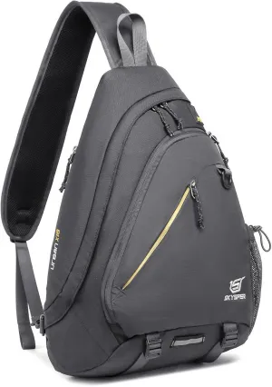 SKYSPER Sling Laptop Bag (Up to 13 Inch) - 18L Crossbody Sling Backpack Travel Shoulder Bag Hiking Daypack for Men Women(Darkgrey)